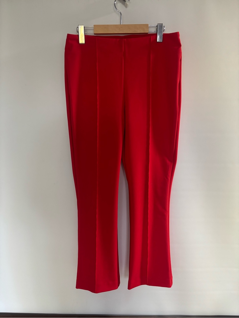 Rachel Zoe Red Straight-Leg Tailored Pants